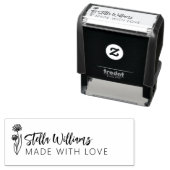 Grafisch Daisy script gemaakt met liefde Zelfinktende Stempel (In situ)