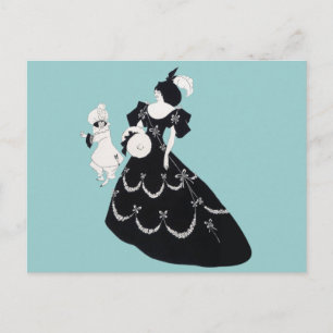  grafisch gebold Aubrey Beardsley Man Briefkaart