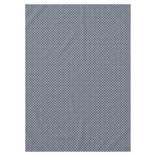 Grafisch Geweven Zilveren Rattan op Custom Donkerb Tafelkleed (Voorkant)