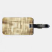 Grafisch goudbruine druppels glittermonogram bagagelabel (Achterkant horizontaal)