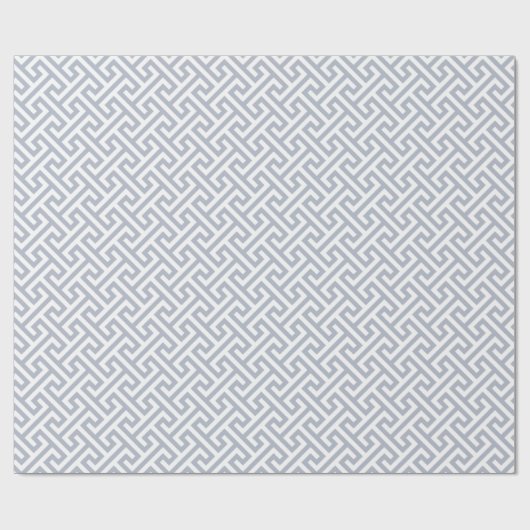 Grafisch grijs abstract geometrisch monogram cadeaupapier (Vlak)