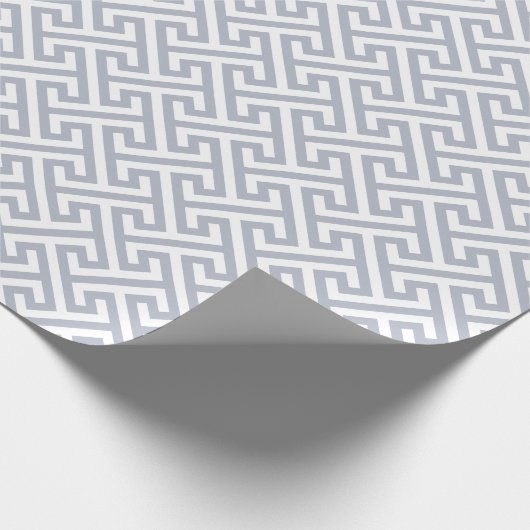 Grafisch grijs abstract geometrisch monogram cadeaupapier (Hoek)