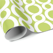 Grafisch groen abstract geometrisch monogram cadeaupapier (Rol Hoek)