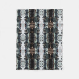 Grafisch handgemaakt fleece deken