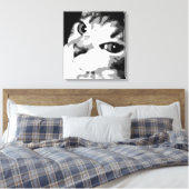 Grafisch kat op Canvas (Insitu (Slaapkamer))