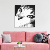 Grafisch kat op Canvas (Insitu (Woonkamer))