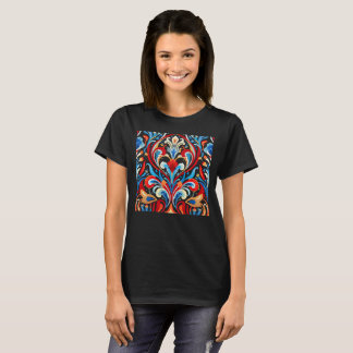 Grafisch Kleurrijk Floral Design Vrouwen T-shirt