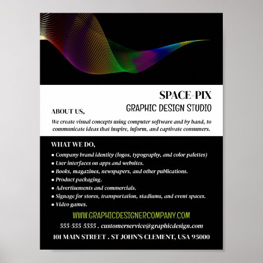 Grafisch Kunstontwerp, grafische Ontwerper Adverte Poster (Voorkant)