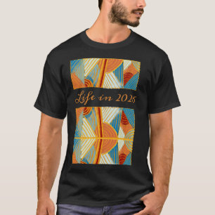 Grafisch leven in 2026 Abstracte lijnen en ronding T-shirt