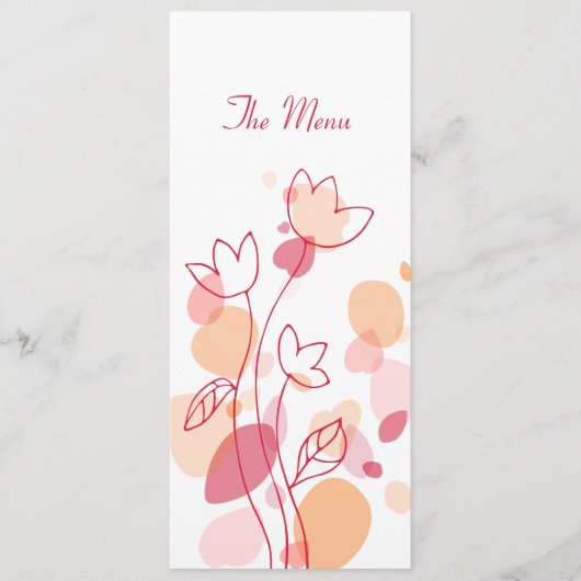 Grafisch menu van het diner van moderne bloempitte (Voorkant)