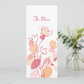 Grafisch menu van het diner van moderne bloempitte (Staand voorkant)