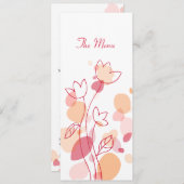 Grafisch menu van het diner van moderne bloempitte (Voorkant / Achterkant)