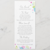 Grafisch modern bloemblad: huwelijksmenu menu (Achterkant)
