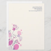 Grafisch modern bloemblad met briefhoofd (Voorkant / Achterkant)