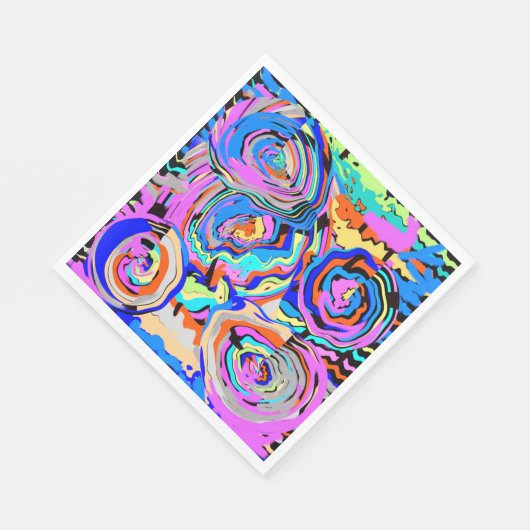 Grafisch modern, multicolverkleurd Kunstontwerp Servet (Hoek)