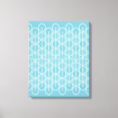 Grafisch modern ovaal lijnpatterde canvasafdruk canvas afdruk (Voorkant)