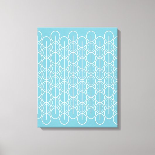 Grafisch modern ovaal lijnpatterde canvasafdruk canvas afdruk (Voorkant)