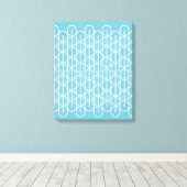 Grafisch modern ovaal lijnpatterde canvasafdruk canvas afdruk (Insitu (Houten vloer))