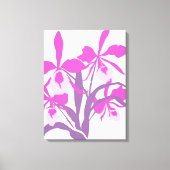 Grafisch modern paars orchidee canvas (Voorkant)