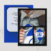 Grafisch Novel Birthday Uitnodiging (Voorkant / Achterkant)