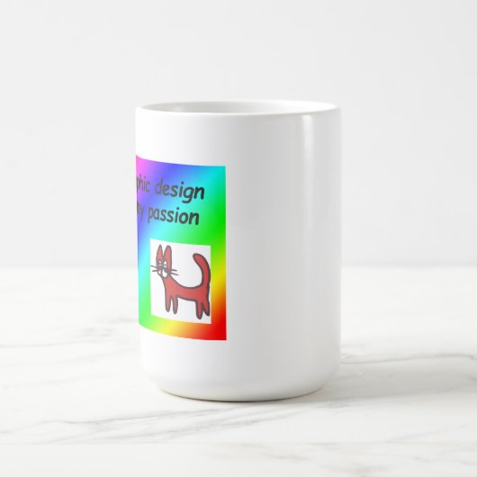 Grafisch ontwerp is mijn passie koffiemok (Center)
