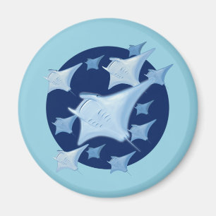 Grafisch ontwerp Manta Ray Lover Magneet