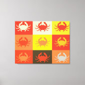 Grafisch ontwerp Pop Kunst met Krabben 5 Canvas Afdruk (Voorkant)