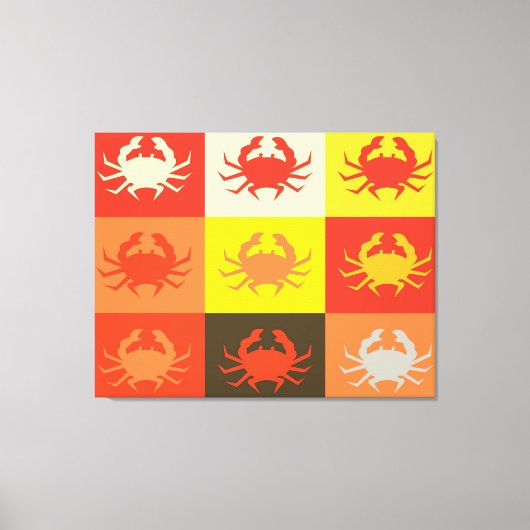 Grafisch ontwerp Pop Kunst met Krabben 5 Canvas Afdruk (Voorkant)
