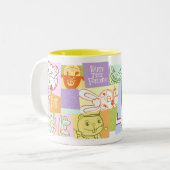 grafisch ontwerp tweekleurige koffiemok (Voorkant links)