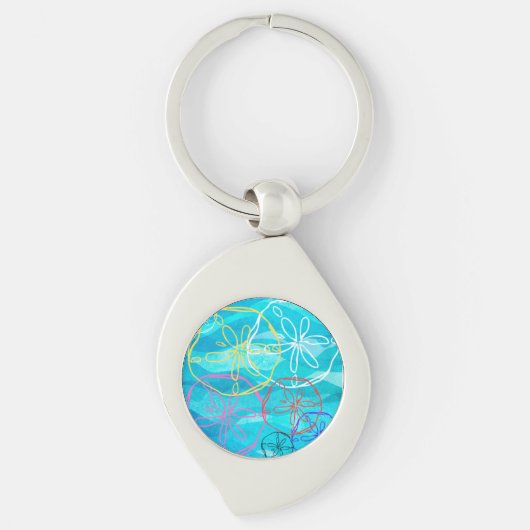 Grafisch ontwerp van Sand Dollar op sleutelhanger (Voorkant)