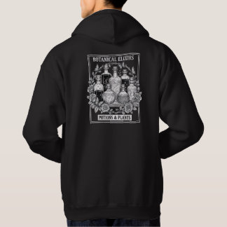 Grafisch ontwerp voor flessen met botanische elixe hoodie