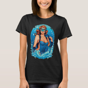 grafisch ontwerp Vrouw duiker T-shirt