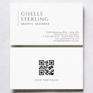 Grafisch Ontwerper Modern Professionele QR Code Visitekaartje