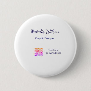 grafisch ontwerper naam scan QR-code details profe Ronde Button 5,7 Cm