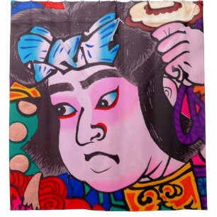 Grafisch op de Japanse Traditionele Kiteart,kite,s Douchegordijn