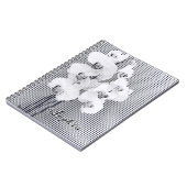 grafisch orchidee poladots patroon notitieboek (Linkerzijde)