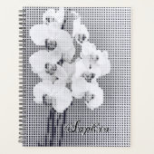  grafisch orchidee poladots patroon planner (Voorkant)