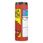 Grafisch paneel van het Karakter van de Drijvende Thermosbeker (Achterkant)