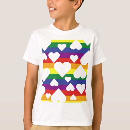 Grafisch regenboog T-shirt (Voorkant)
