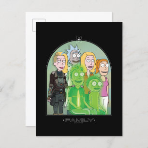 Grafisch Rick en Morty Family Briefkaart