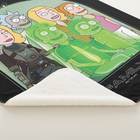 Grafisch Rick en Morty Family Sherpa Deken (3/4)