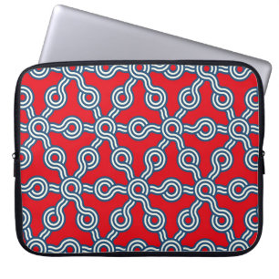 grafisch rooster naadloos patroon met zeshoeken gr laptop sleeve