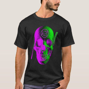 Grafisch schedel Paars T-shirt