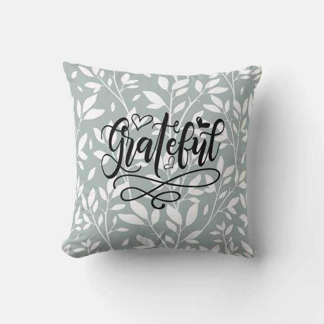 Grafisch script, Land Floral Light G Kussen (Voorkant)