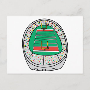 Grafisch stadion van football briefkaart