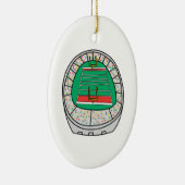 Grafisch stadion van football keramisch ornament (Rechts)