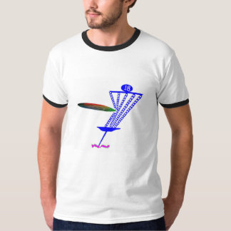 Grafisch T shirt met schijf die kettingen scheurt!