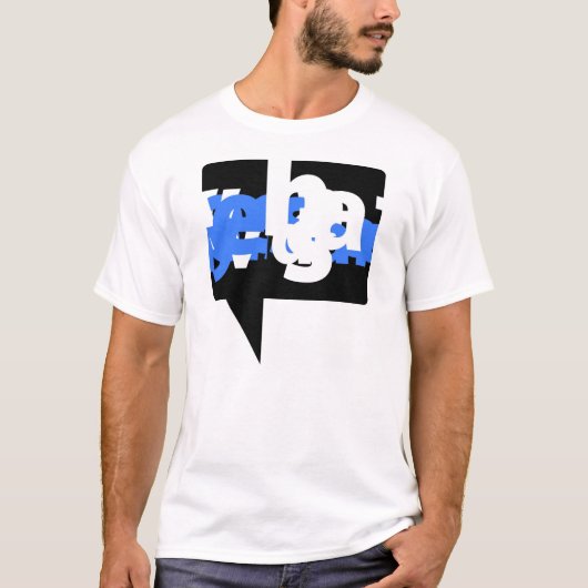 Grafisch T-Shirt - Visueel Blauw van de Stem (Voorkant)