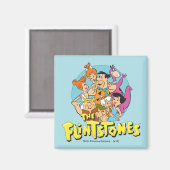 Grafisch van de familie Flintstenen en Rubbles Magneet (Voorkant / Achterkant)