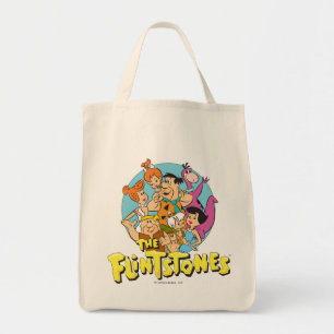 Grafisch van de familie Flintstenen en Rubbles Tote Bag